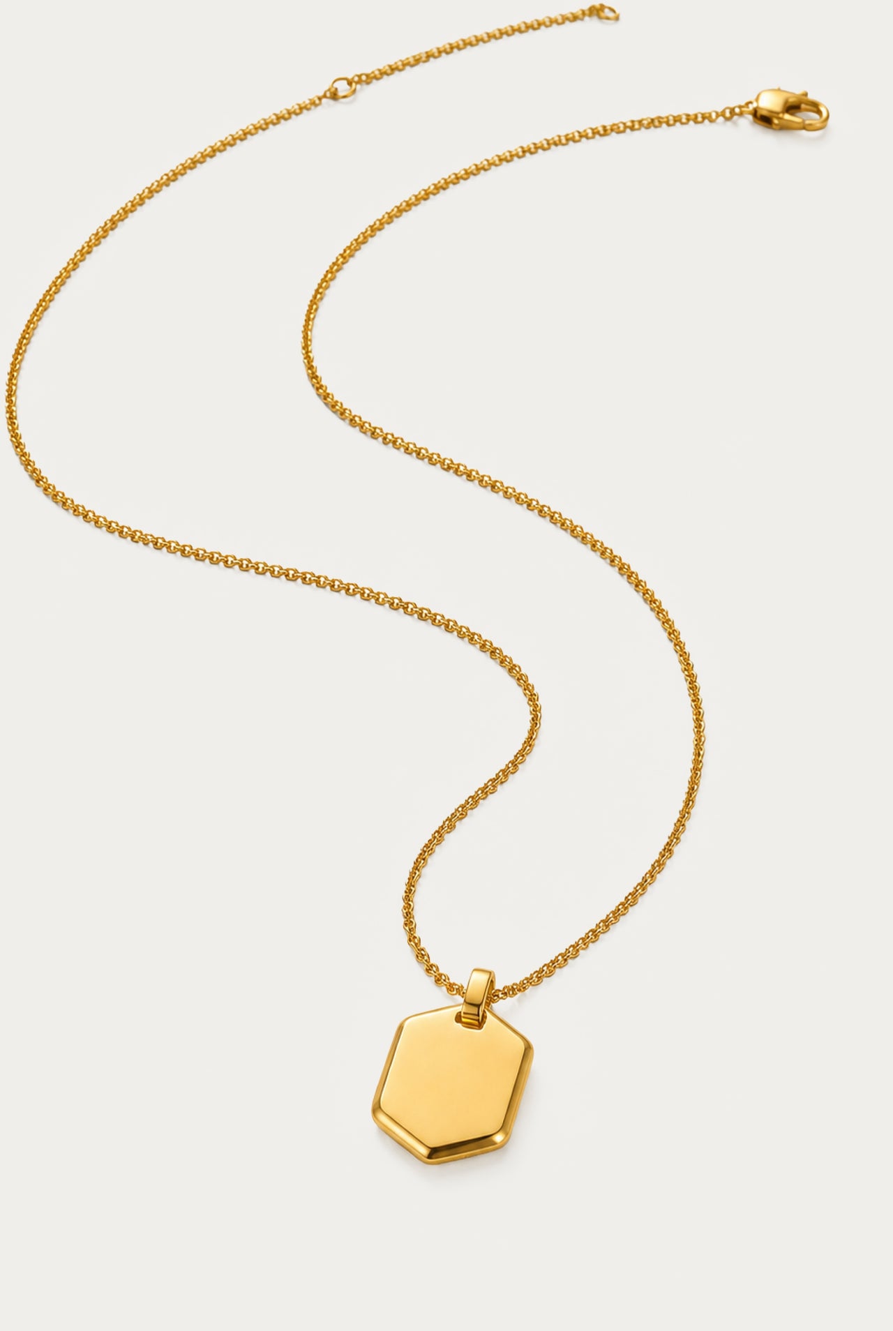 Atlas Tag Pendant Necklace