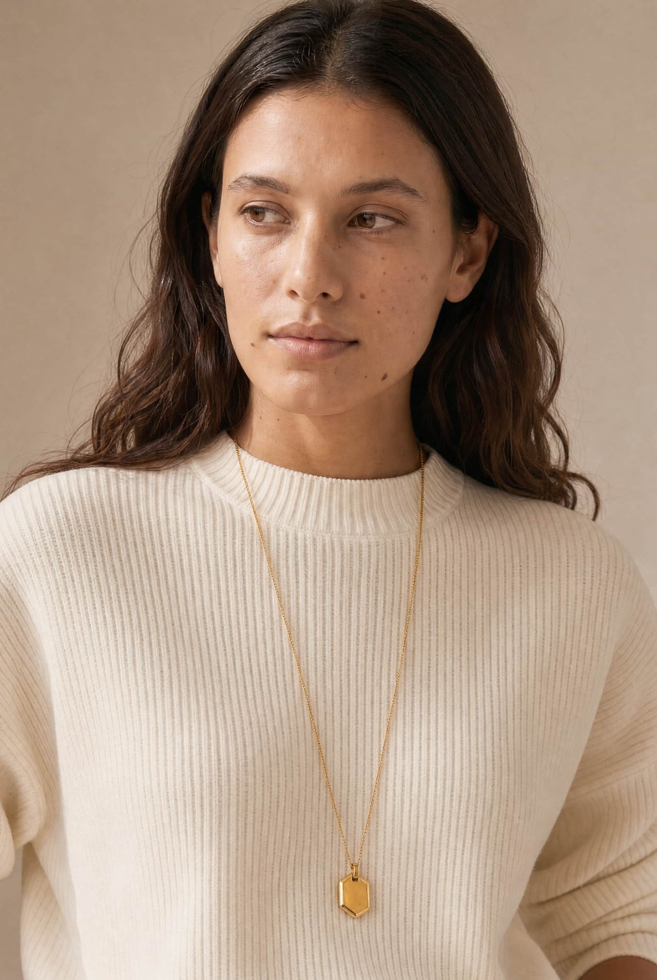 Atlas Tag Pendant Necklace