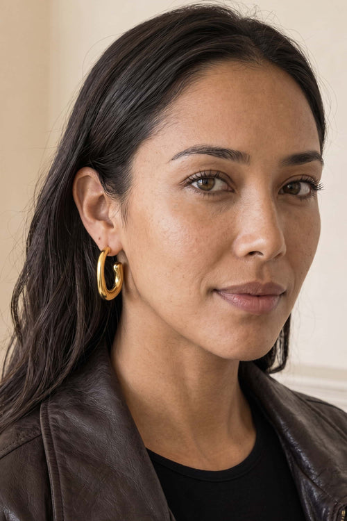 Bold Tube Drop Earrings