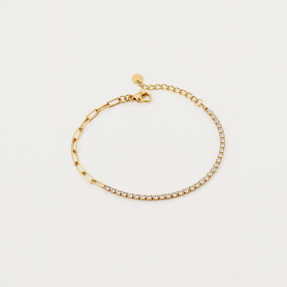 Stella Tennis Paperclip Bracelet