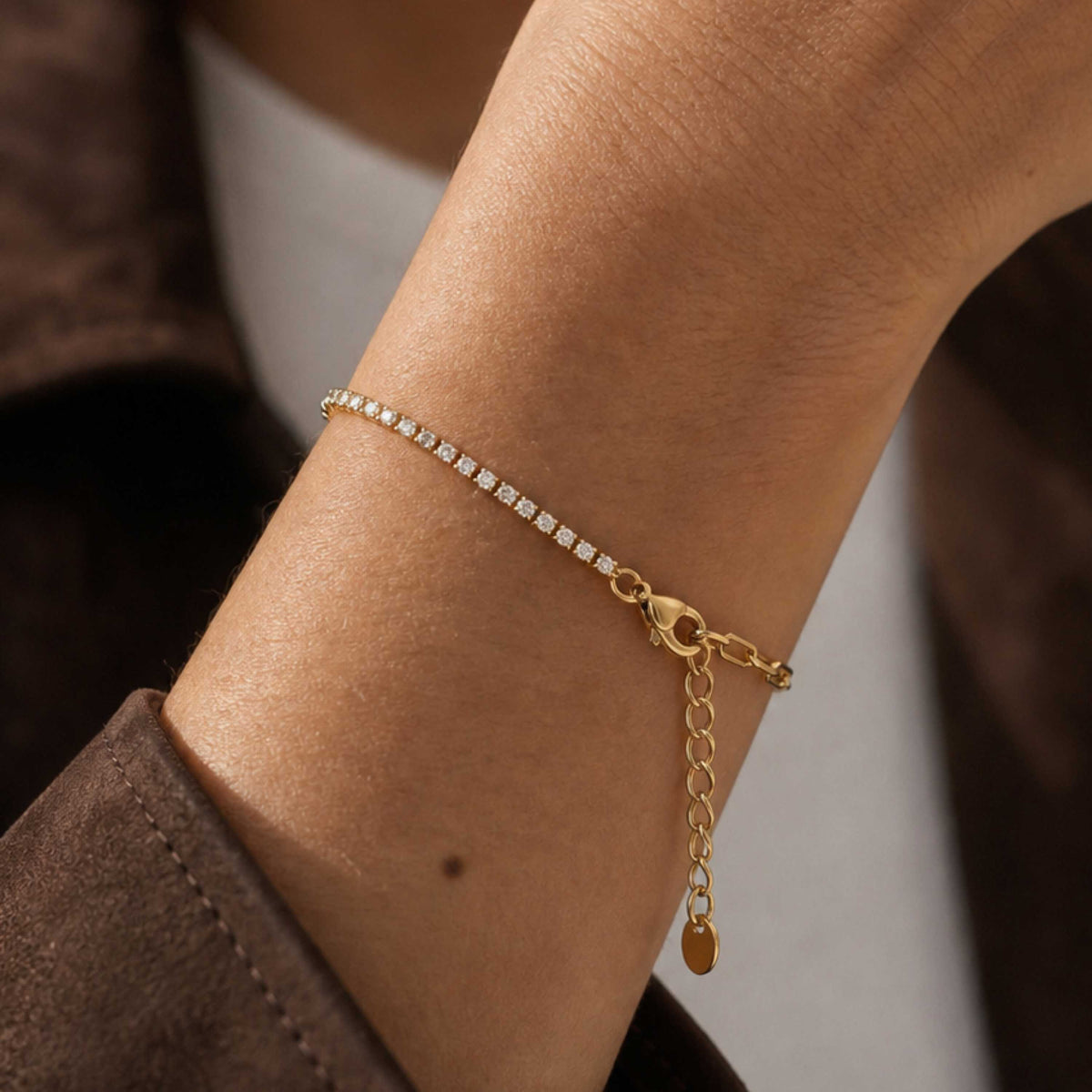 Stella Tennis Paperclip Bracelet