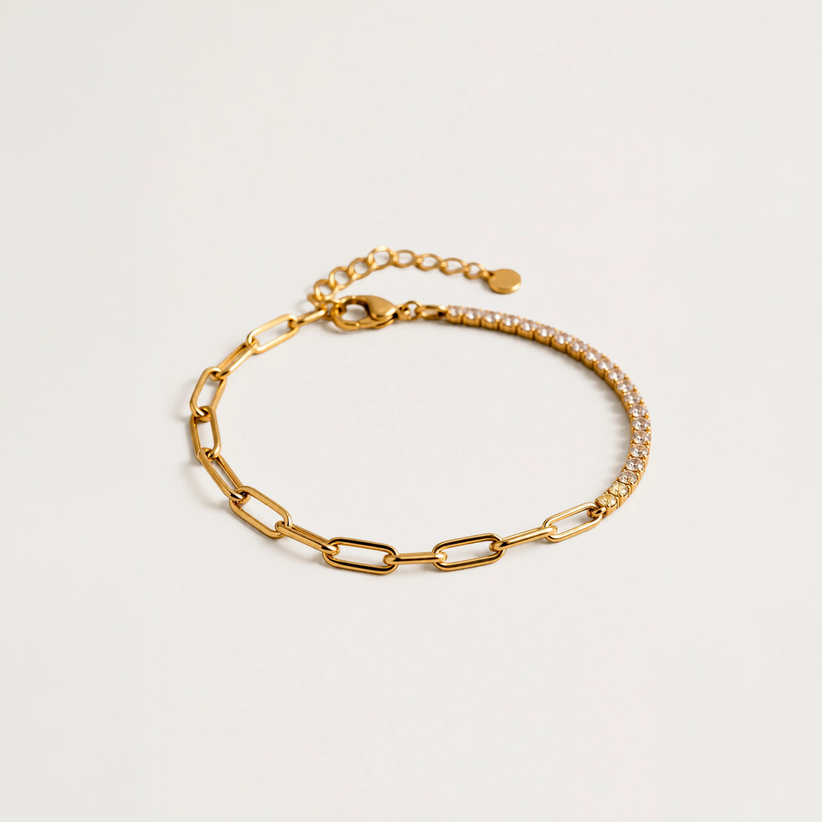 Stella Tennis Paperclip Bracelet