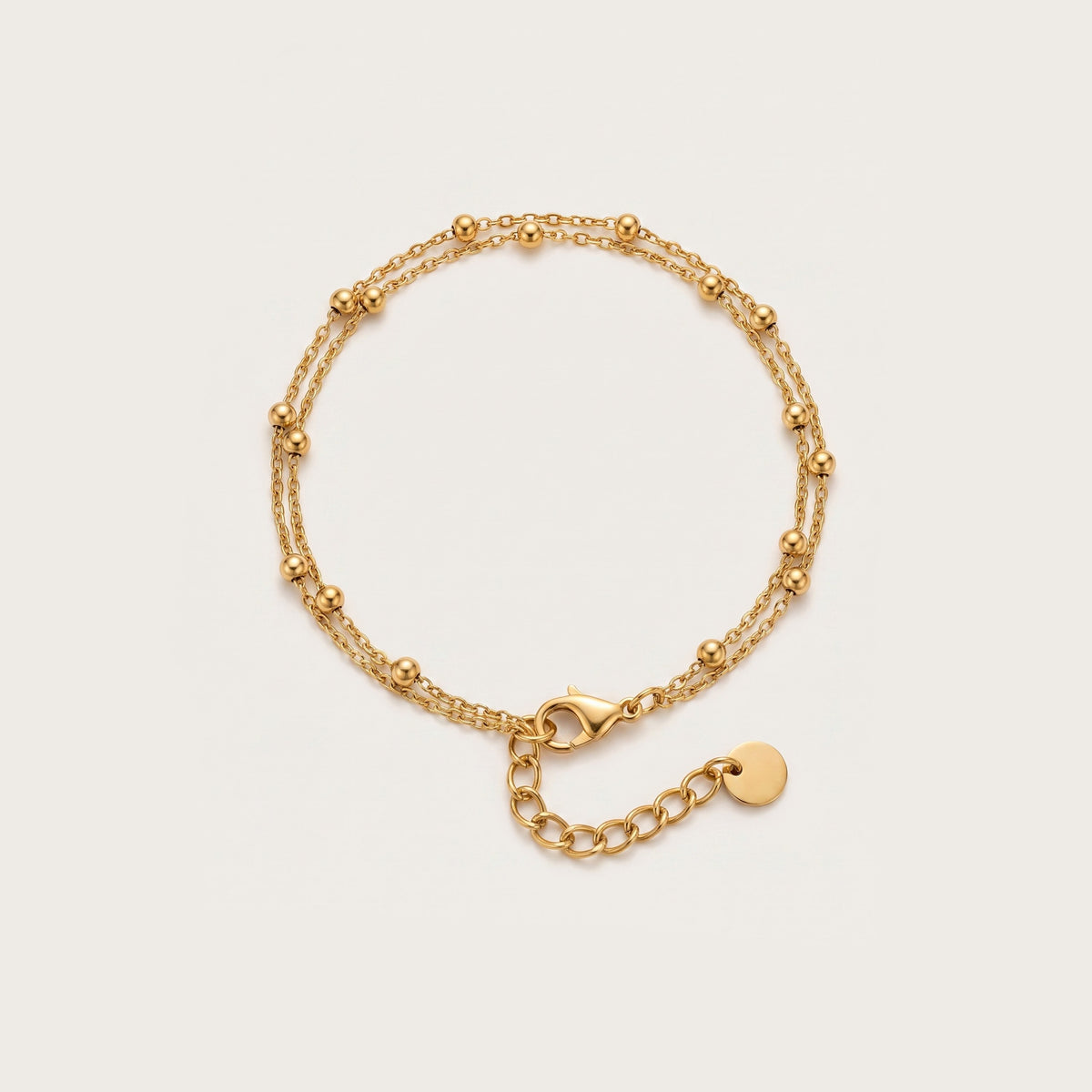 Solis Fine Ball Double Layer Bracelet
