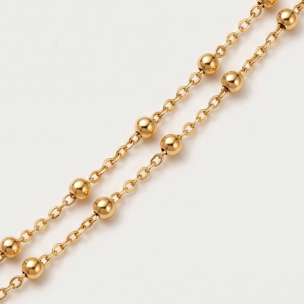 Solis Fine Ball Double Layer Bracelet