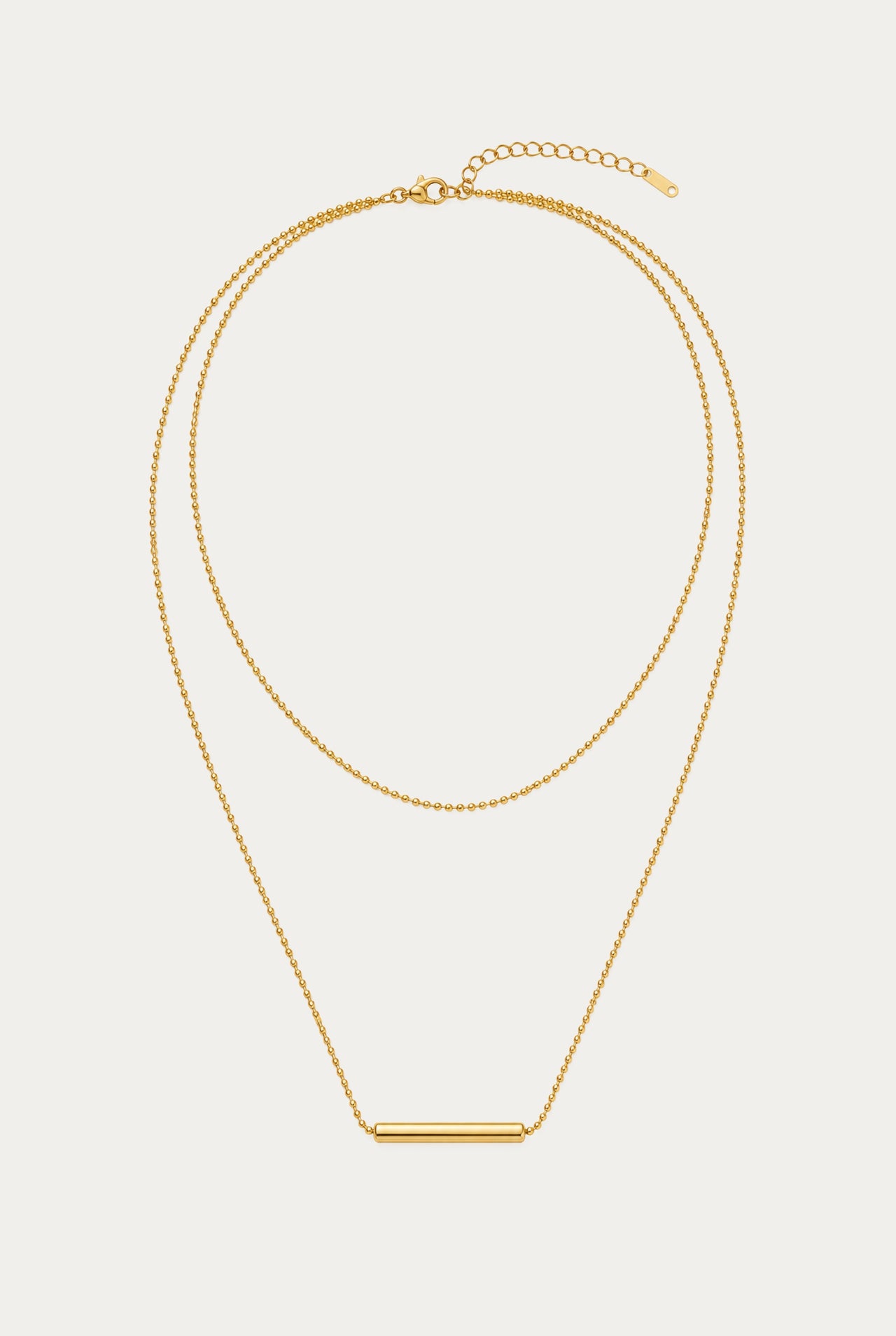 Double Layer T-Bar Necklace