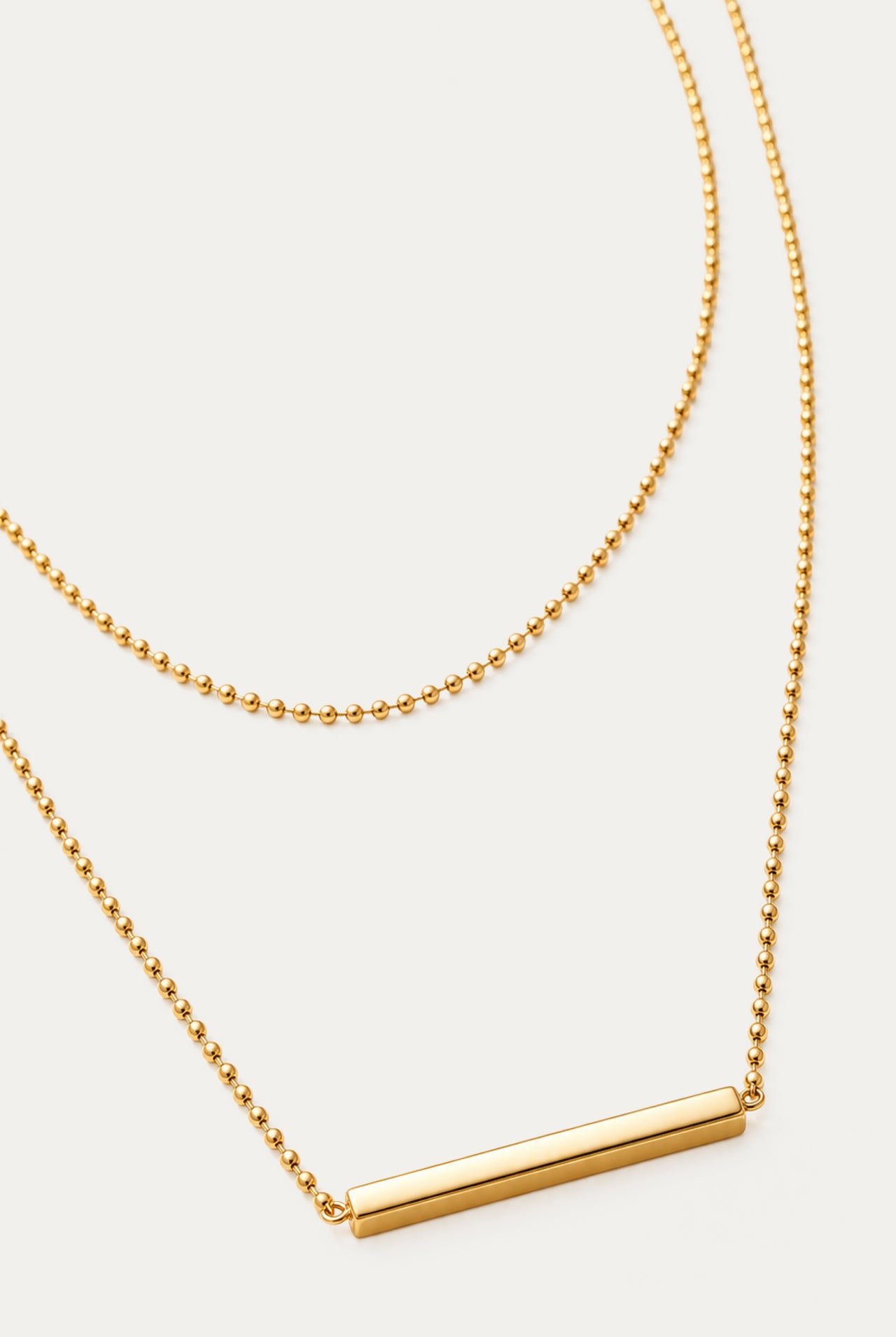 Double Layer T-Bar Necklace