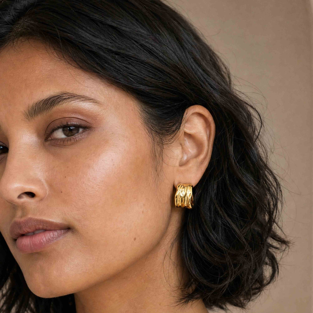 Raw Textured Drop Earrings