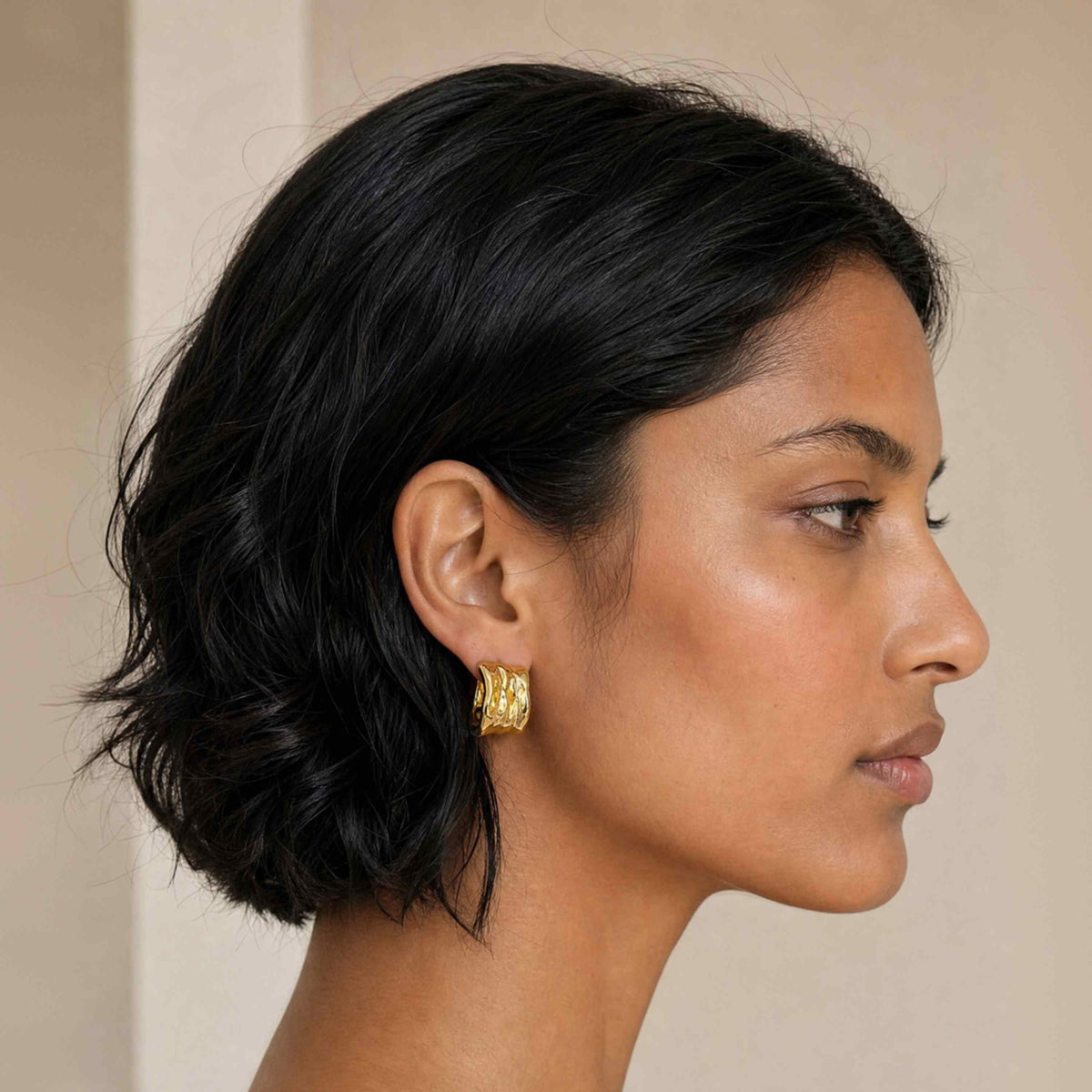 Raw Textured Drop Earrings