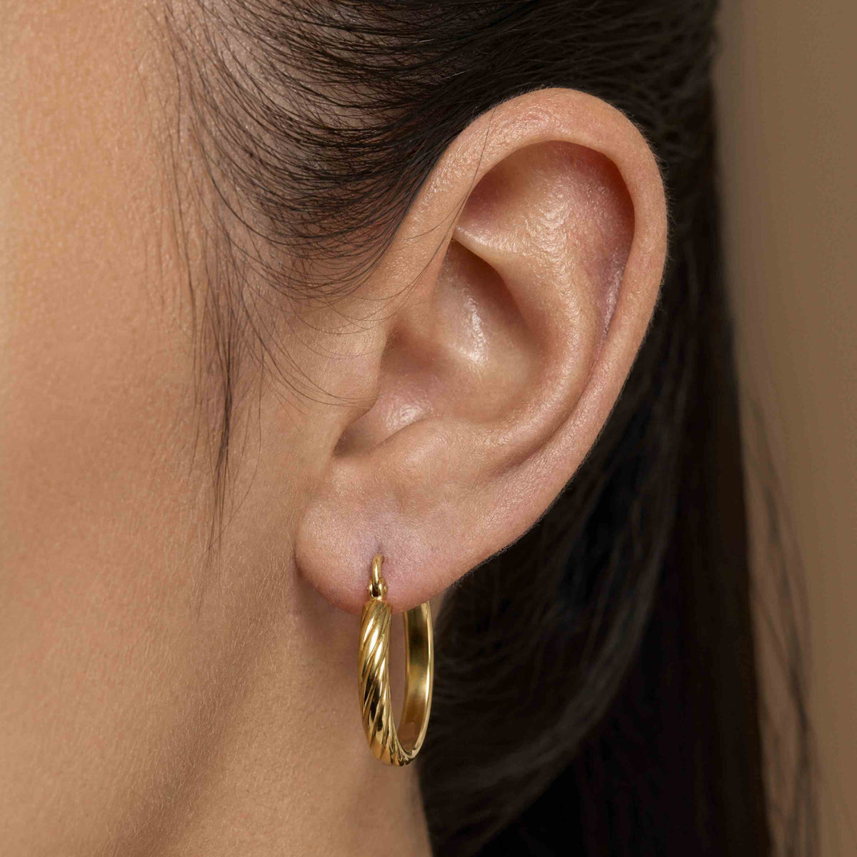 Textured Oval Hoops