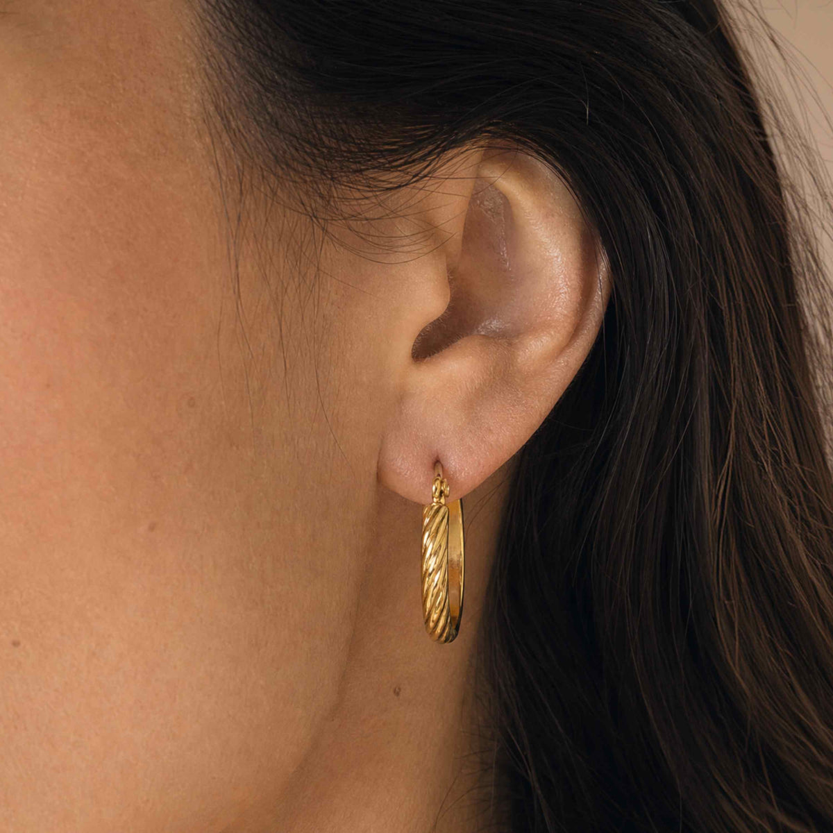 Textured Oval Hoops