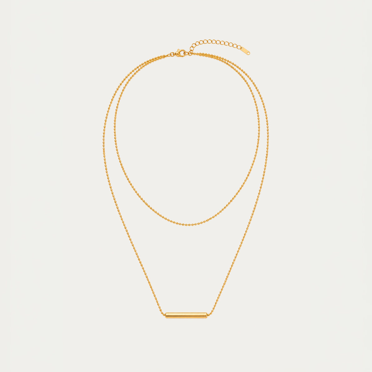 Double Layer T-Bar Necklace