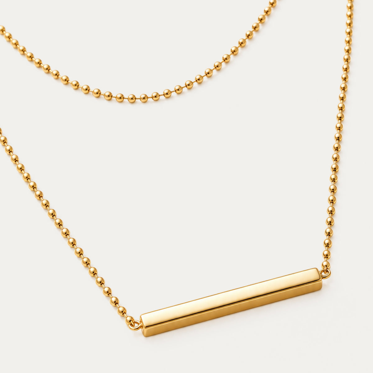 Double Layer T-Bar Necklace
