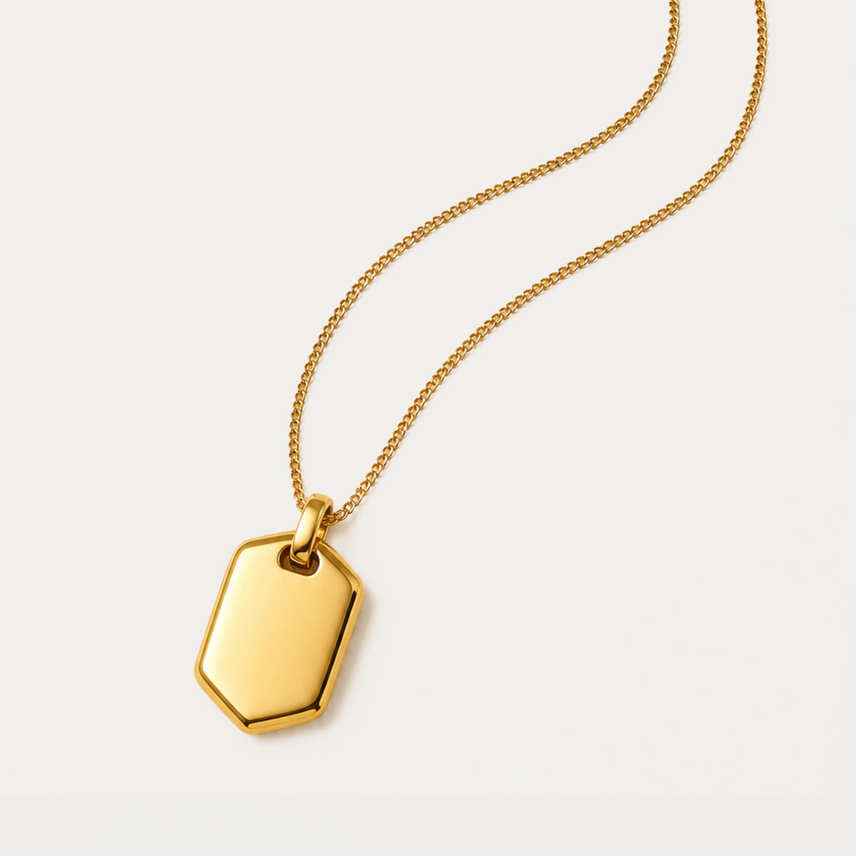 Atlas Tag Pendant Necklace