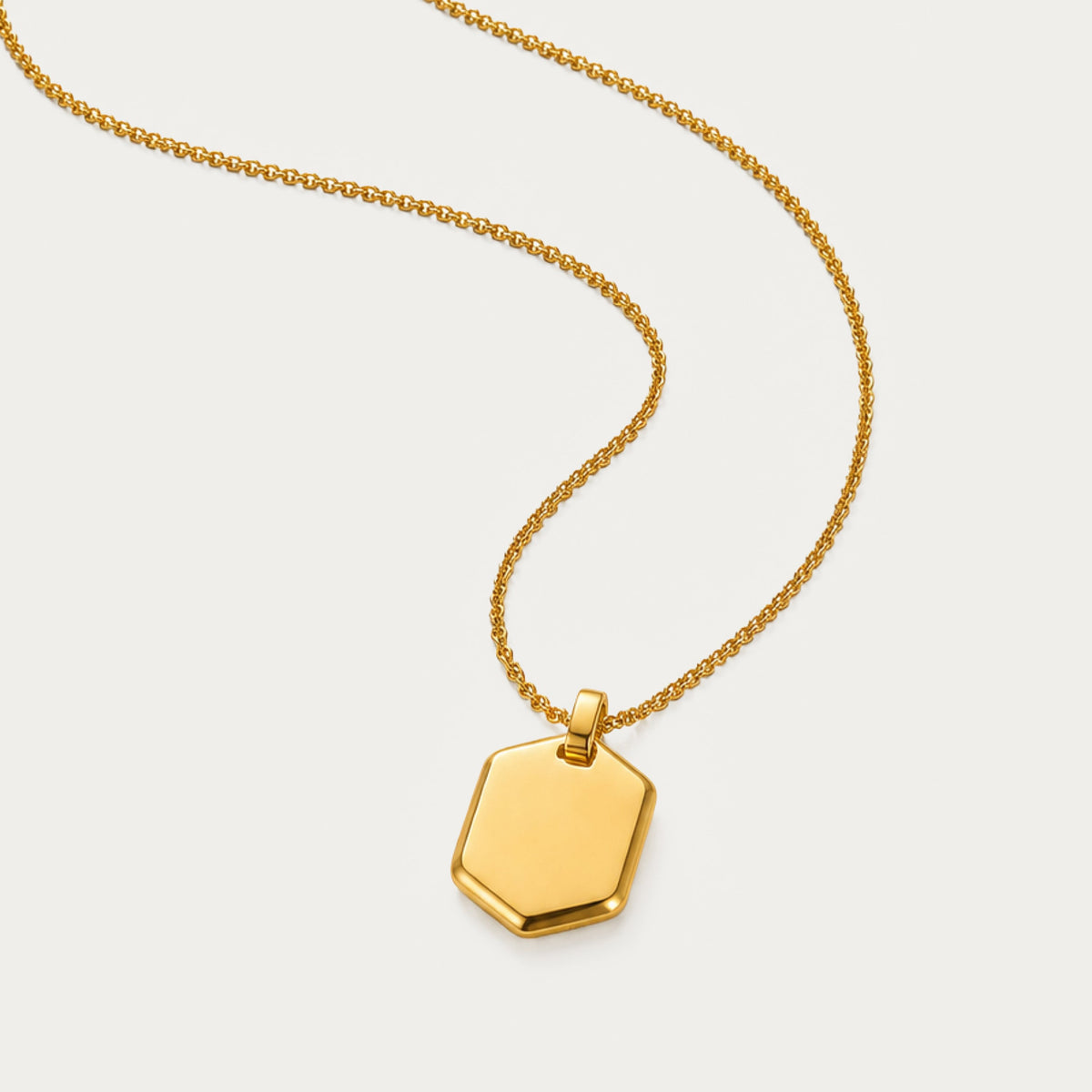 Atlas Tag Pendant Necklace