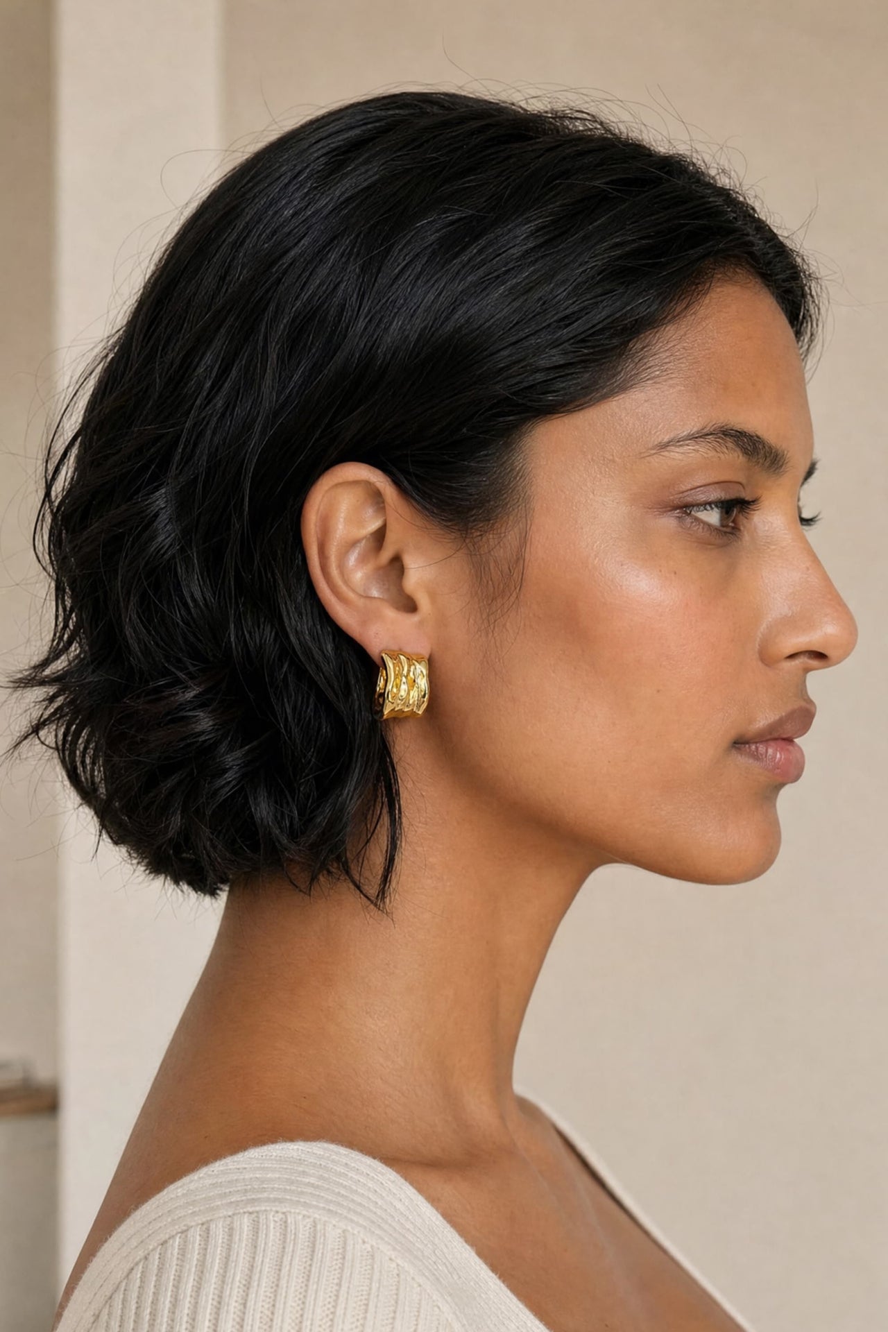 Raw Textured Drop Earrings
