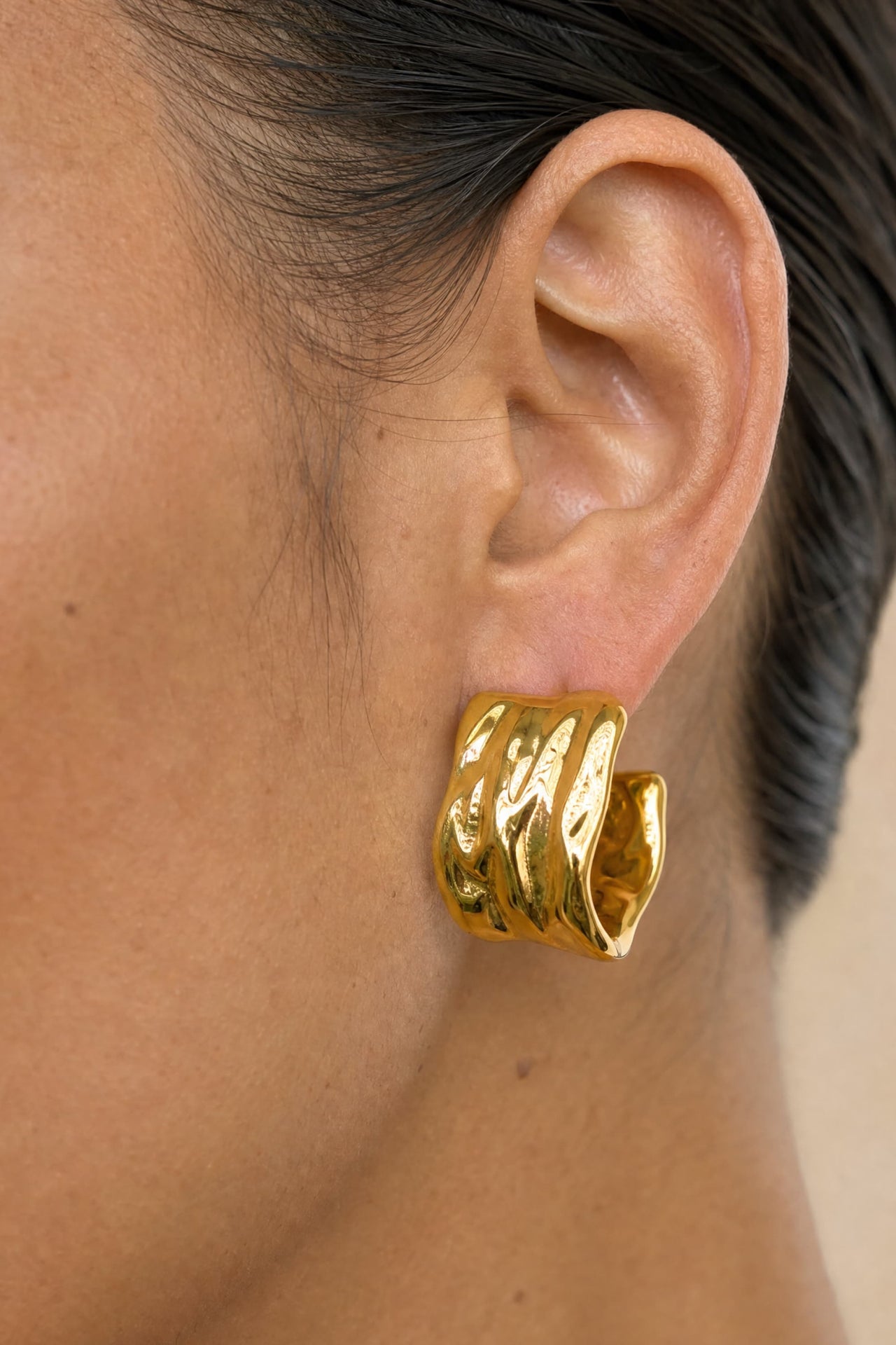 Raw Textured Drop Earrings
