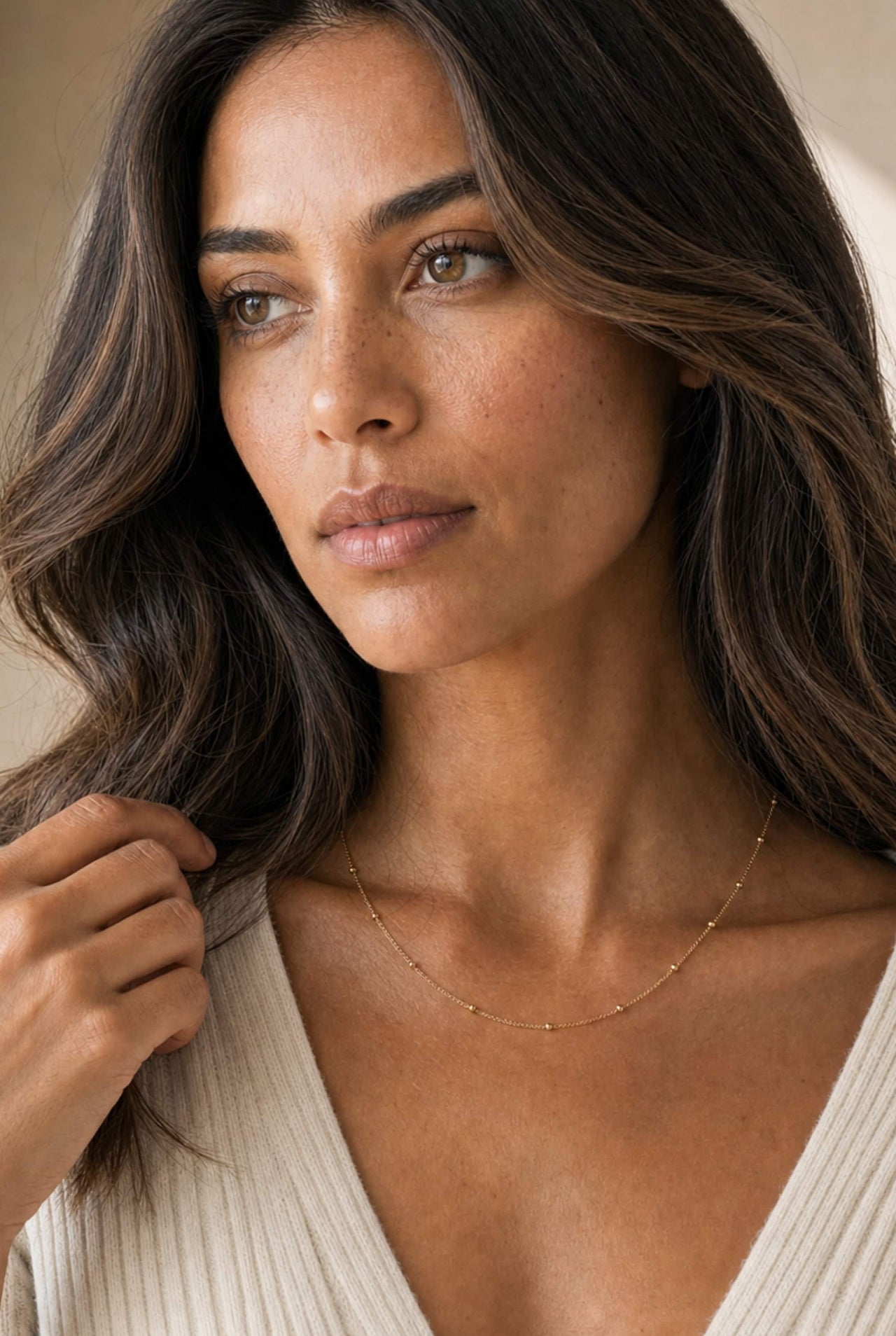 Solis Dainty Ball Necklace