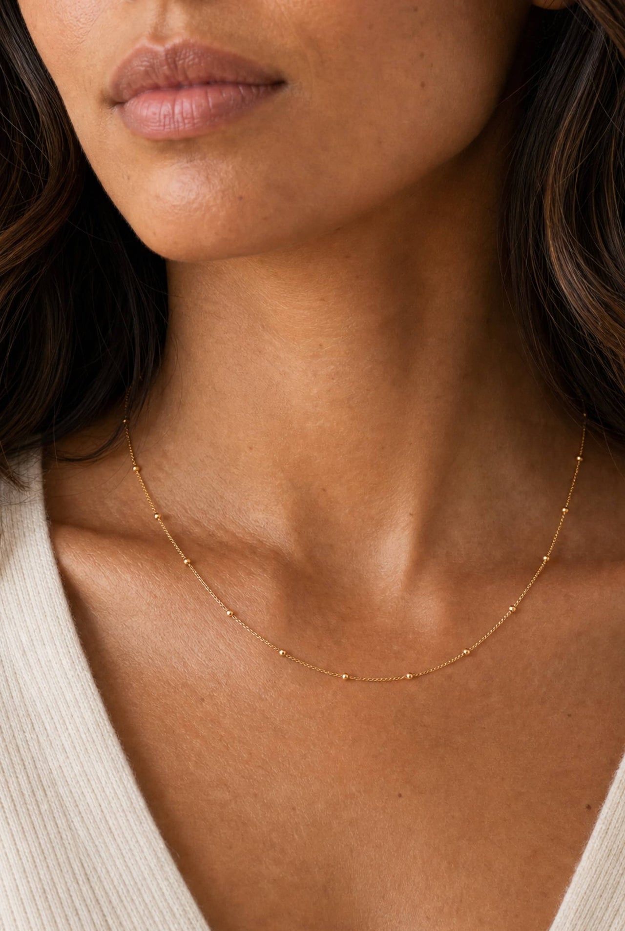 Solis Dainty Ball Necklace