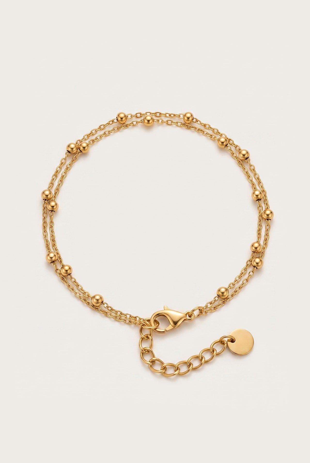 Solis Fine Ball Double Layer Bracelet