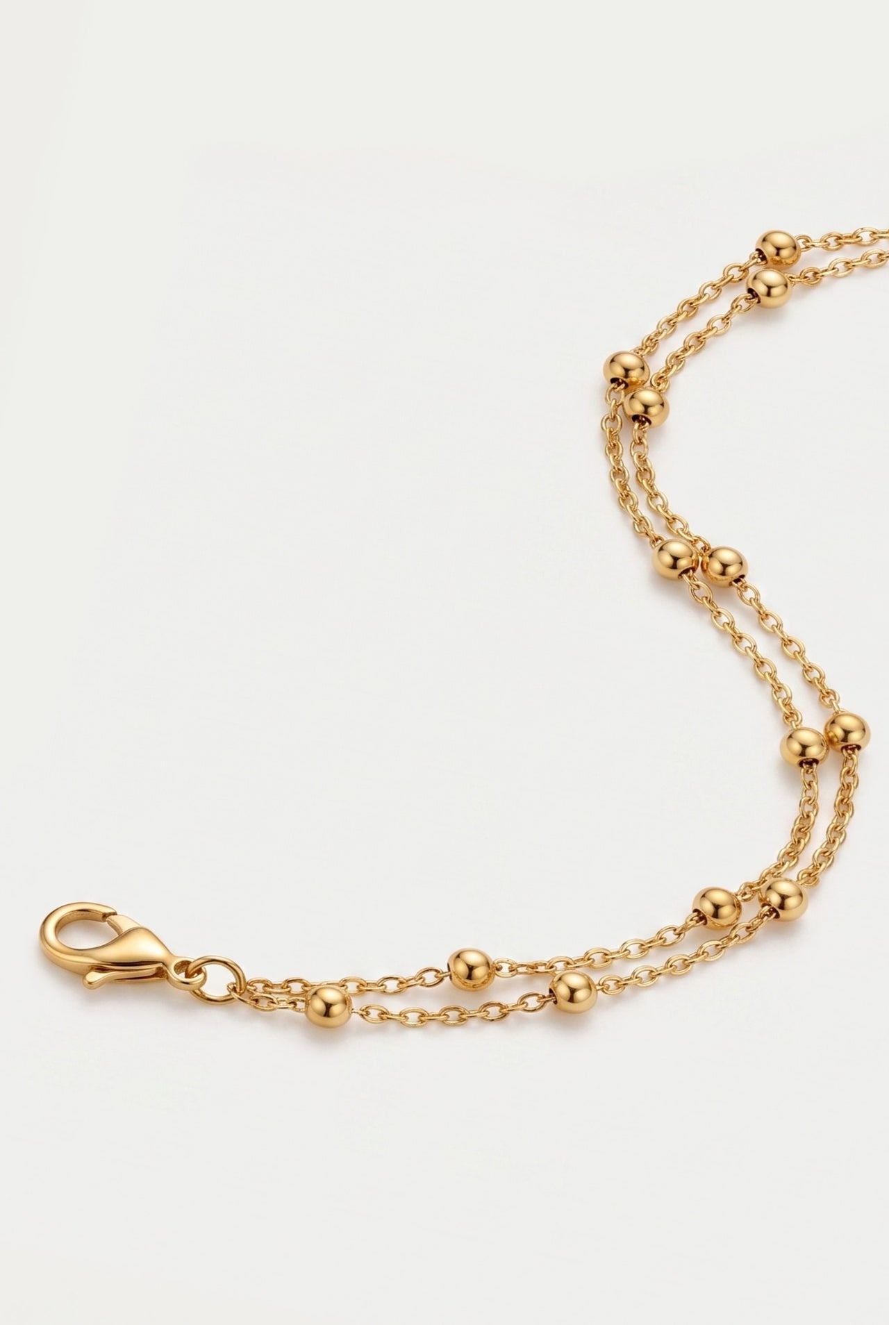 Solis Fine Ball Double Layer Bracelet