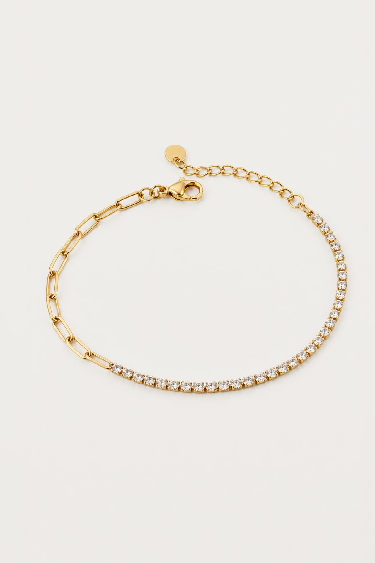 Stella Tennis Paperclip Bracelet