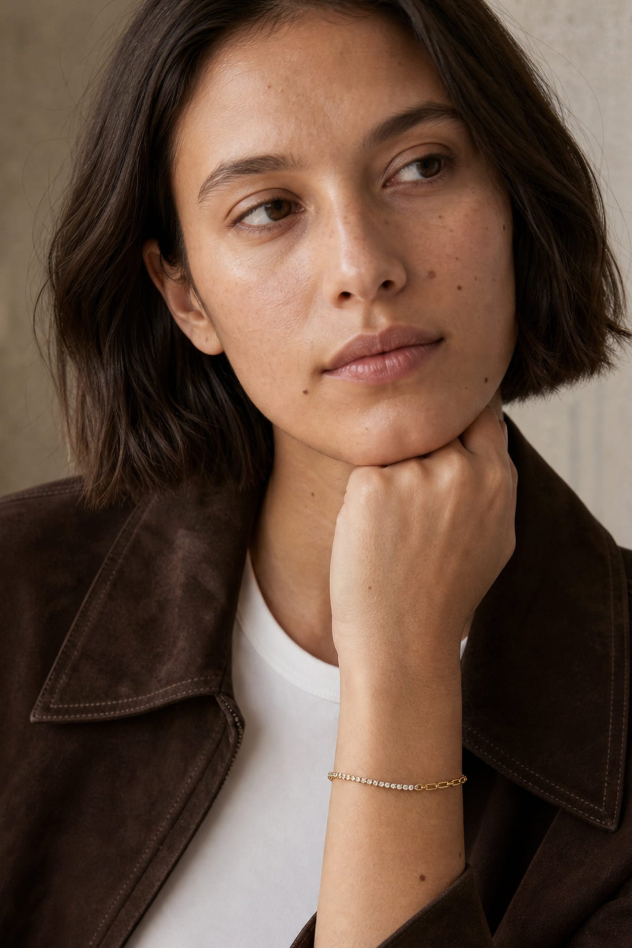 Stella Tennis Paperclip Bracelet
