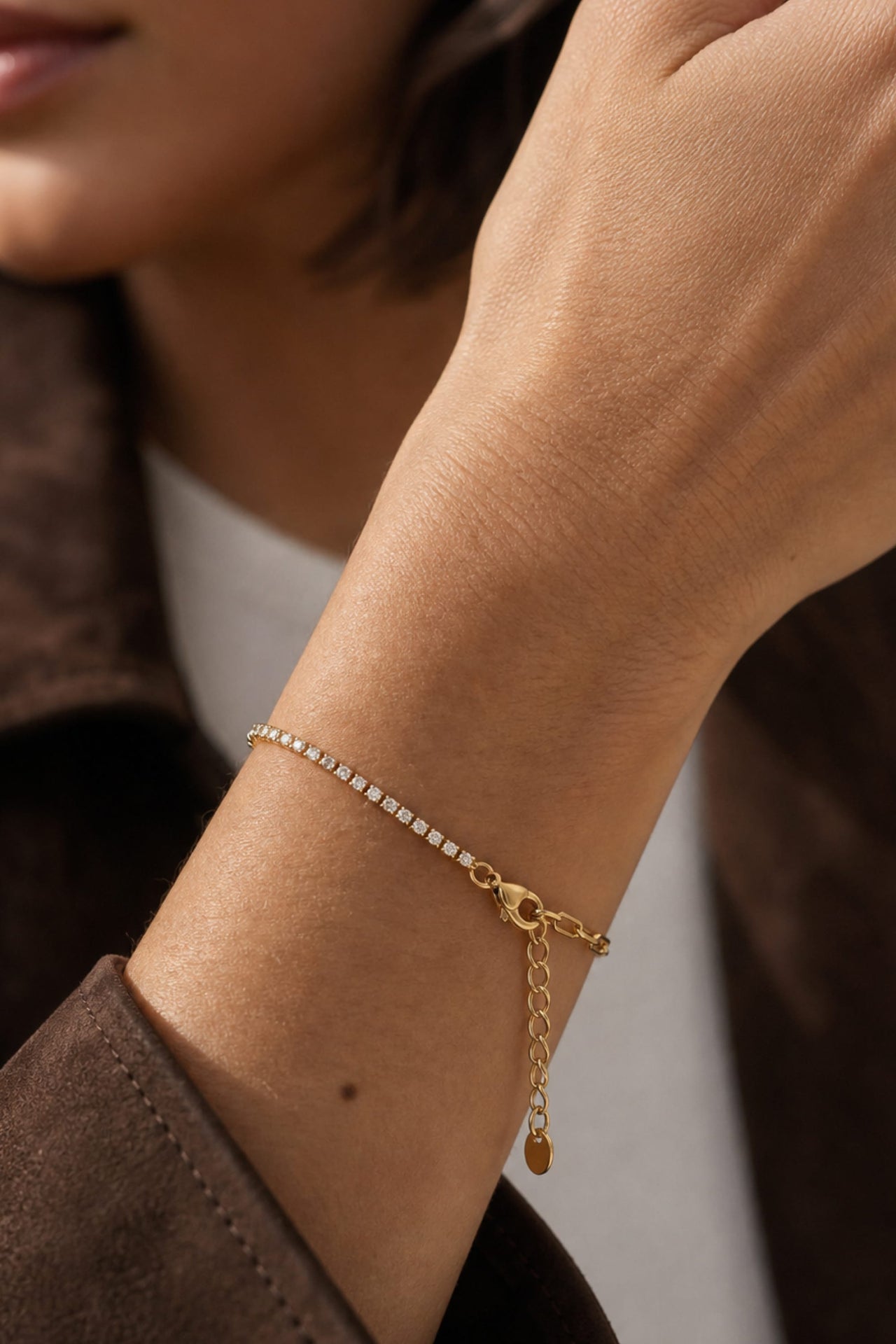 Stella Tennis Paperclip Bracelet